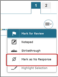 Mark as No Response option in the TDS.