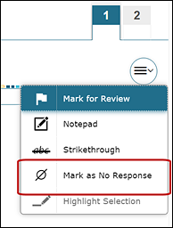 Mark as No Response option in the TDS.