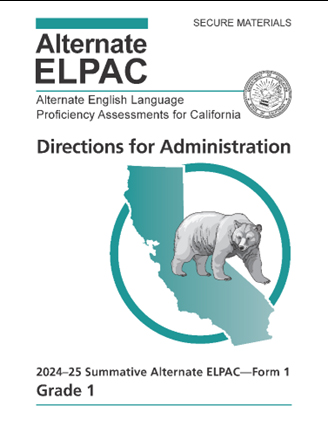 Summative Alternate ELPAC 2023–24 DFA form 2 for grade one