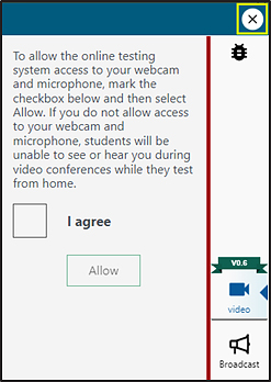 Camera Access pop-up box