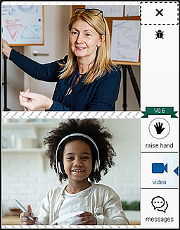 One-to-One Video Call split screen showing test examiner and student