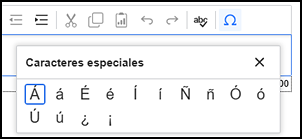 CSA Caracteres especiales window.