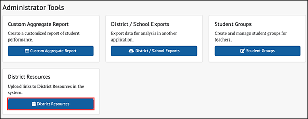 District Resources button on the home page.