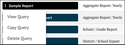 Saved Query dropdown