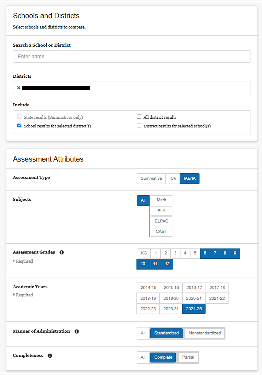 Screenshot of Custom Aggregate Report edit page.