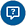 Support icon, which displays a question mark inside a speech bubble.