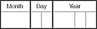 The field where the month, day, and year are entered on the front page of the Answer Book.