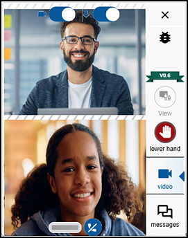 One-to-One Video Call split screen showing test examiner and student.