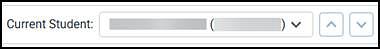 Current Student drop-down list and arrow options.