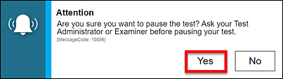 Student Pause test message.