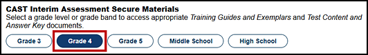 Training Guides and Exemplars links for the CAST Interim Assessments.