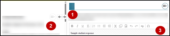 Test question with the Item stimulus, prompt, and response sections indicated.
