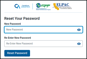 Reset Your Password screen.