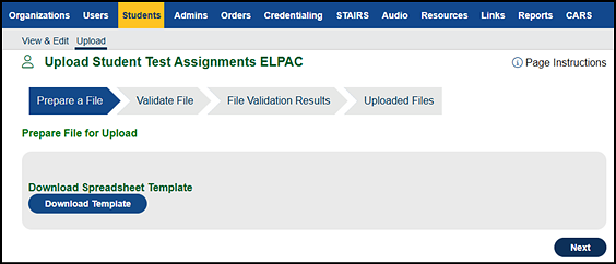 Prepare a File progress step.